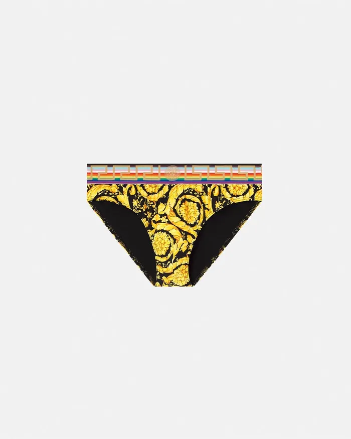 Versace Swimwear Men Pride Barocco Swim Briefs Blackprint
