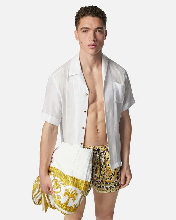 Versace Swimwear Men Wild Barocco Swim Shorts Print
