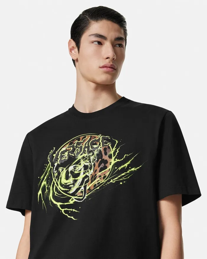 Versace TShirts and Polos Men Medusa Punk TShirt Blackprint