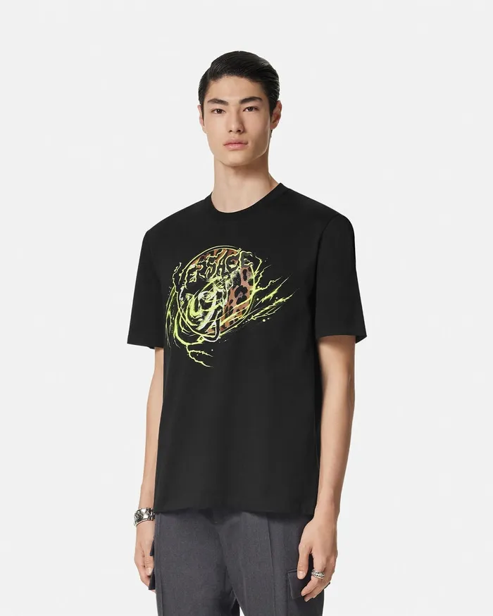 Versace TShirts and Polos Men Medusa Punk TShirt Blackprint