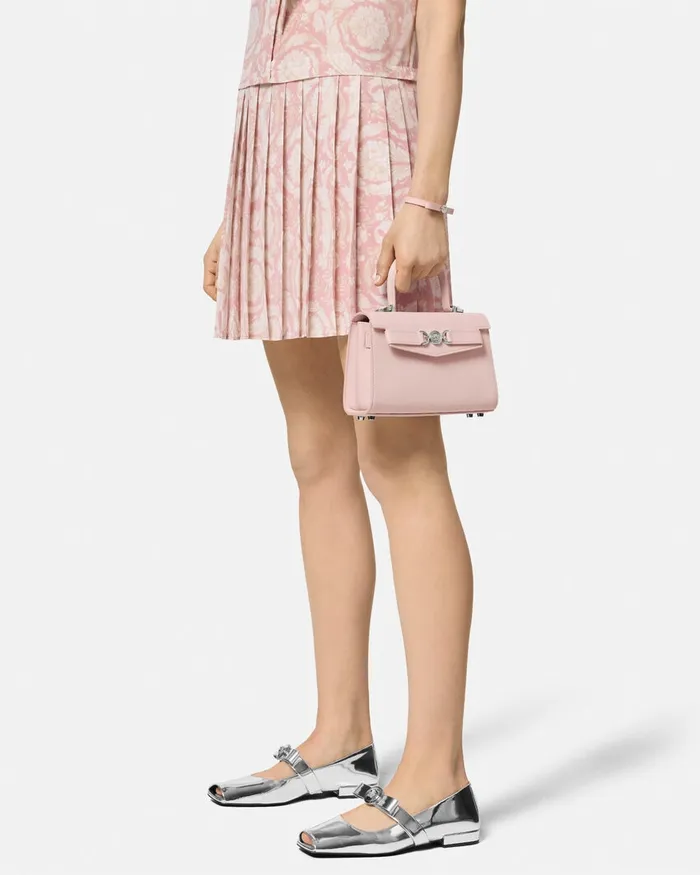 Versace Top Handle Women Medusa 03995 Small Handbag Light Pink