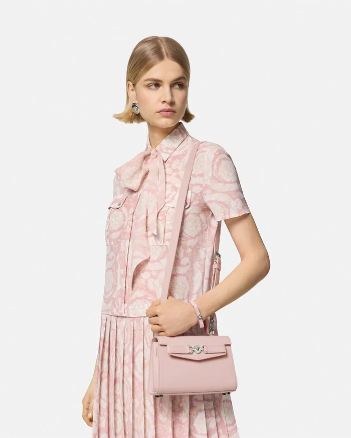 Versace Top Handle Women Medusa 03995 Small Handbag Light Pink