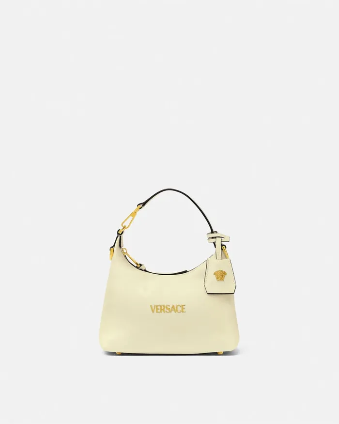 Versace Top Handle Women Tag Hobo Handbag Yellow