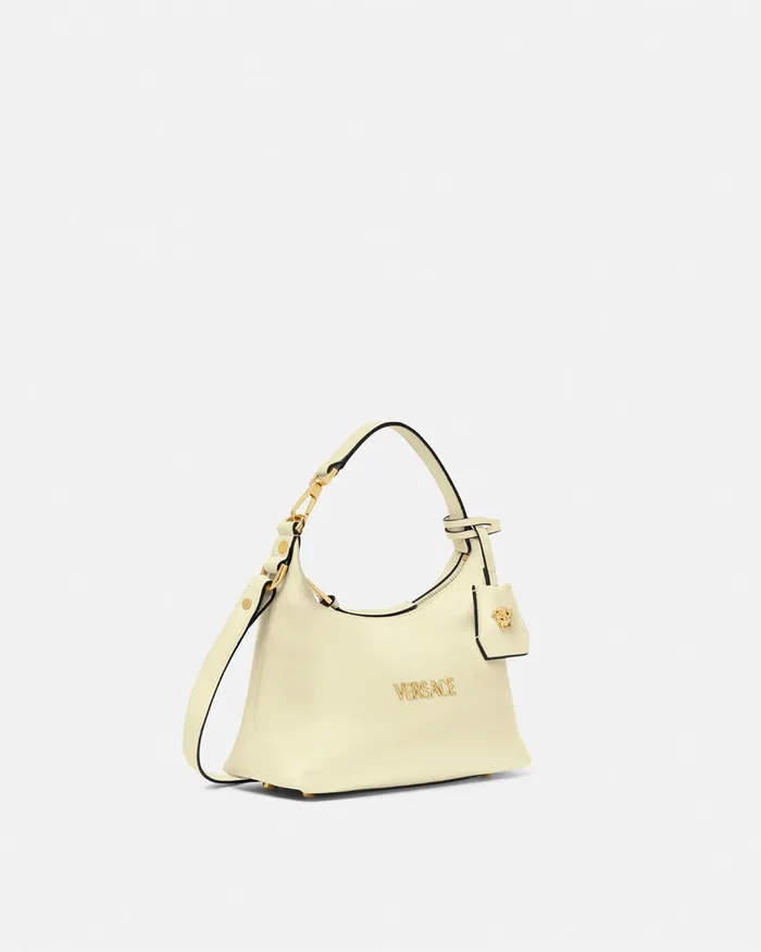 Versace Top Handle Women Tag Hobo Handbag Yellow