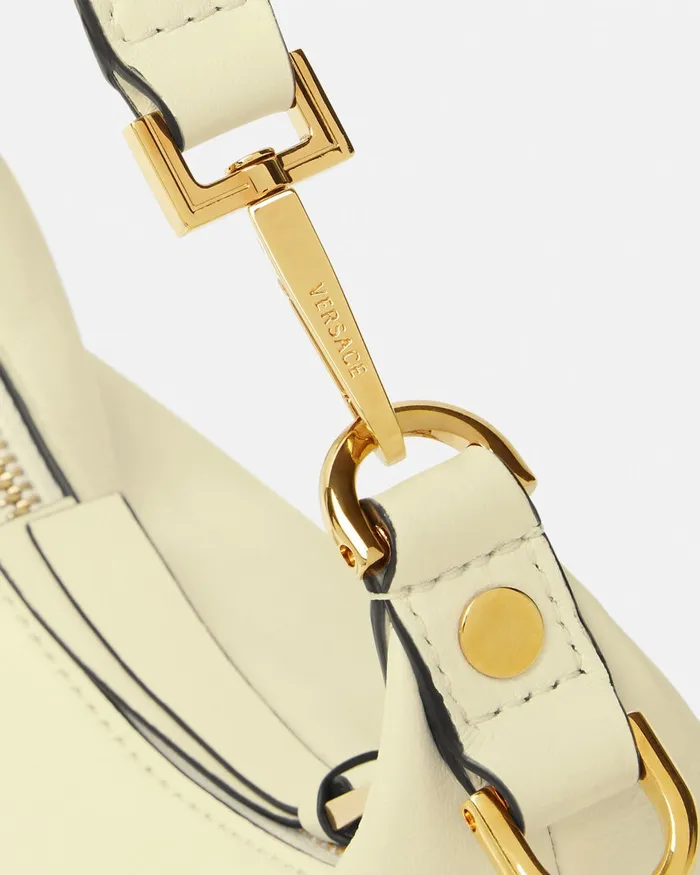Versace Top Handle Women Tag Hobo Handbag Yellow