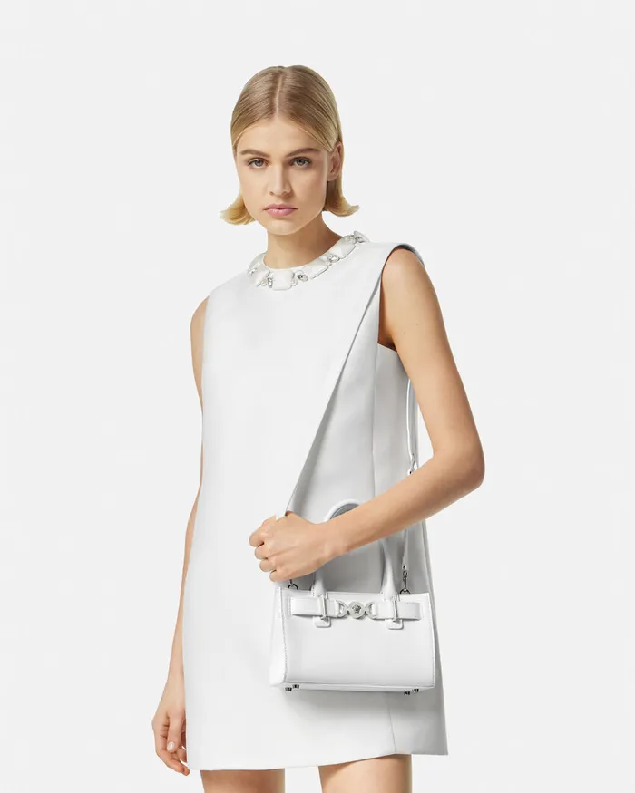 Versace Totes Women Medusa 03995 Small Tote Bag White