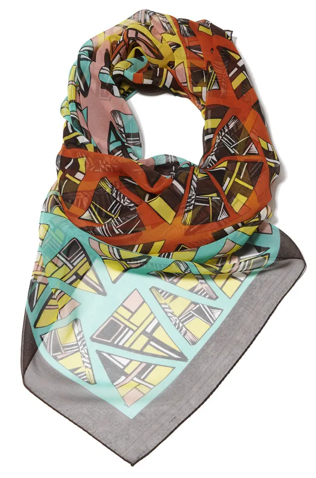Victoria Tribal Silk Chiffon Scarfulti Mixed Women039s Lauren Moshi Lifestyle