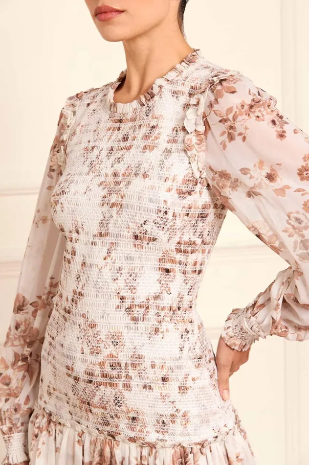 Vintage Rose Ellis Chiffon Micro Mini Dress Multi Women Needle and Thread Dresses