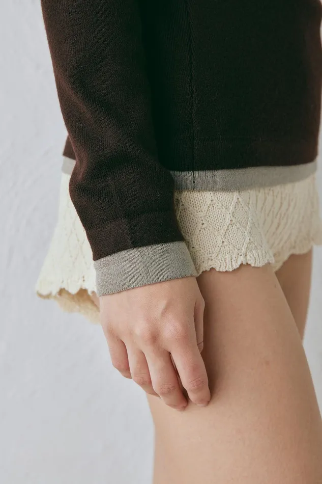 VRG GRL Bea Knit Skivvy Chocolate Women Long Sleeve VRG GRL Bea Knit Skivvy Chocolate Women Long Sleeve
