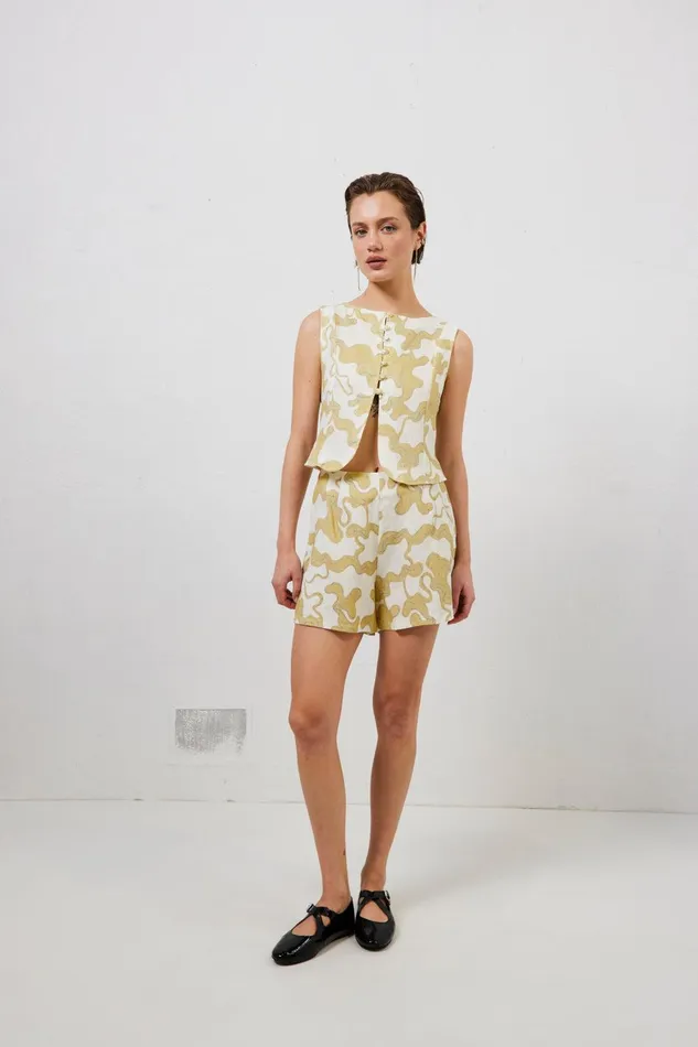 VRG GRL Celeste Linen Top Tropic Women Sets VRG GRL Celeste Linen Top Tropic Women Sets