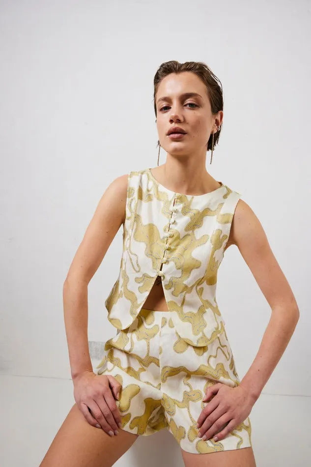 VRG GRL Celeste Linen Top Tropic Women Sets VRG GRL Celeste Linen Top Tropic Women Sets
