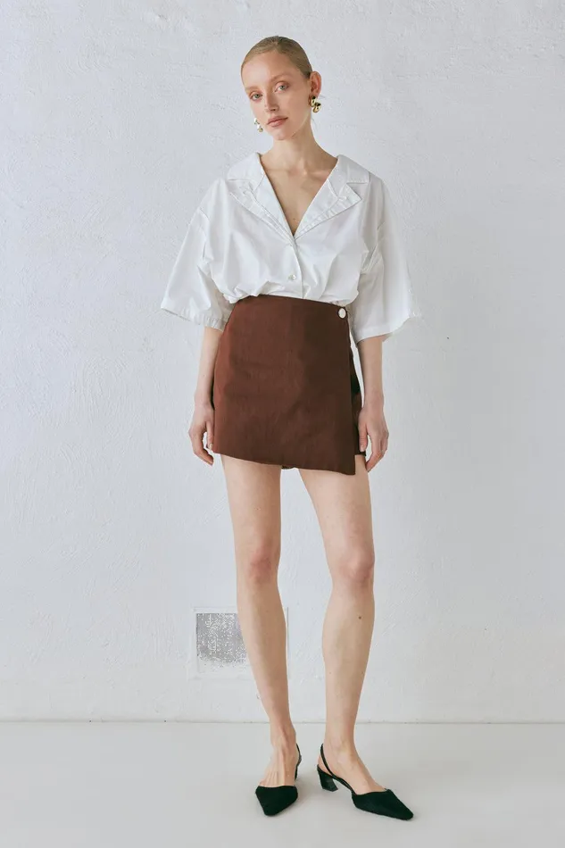 VRG GRL Cove Skort Chocolate Women Shorts VRG GRL Cove Skort Chocolate Women Shorts