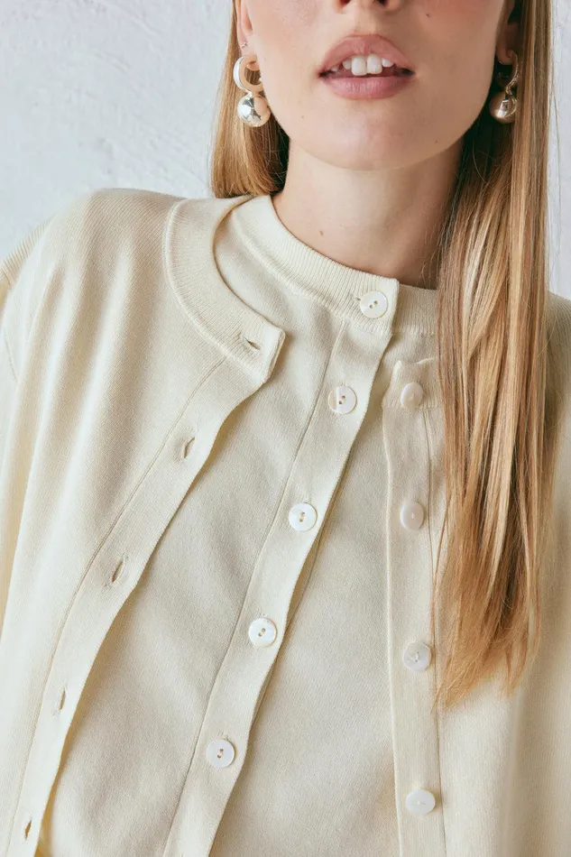 VRG GRL Evie Knit Cardigan Cream Women Cardigans VRG GRL Evie Knit Cardigan Cream Women Cardigans