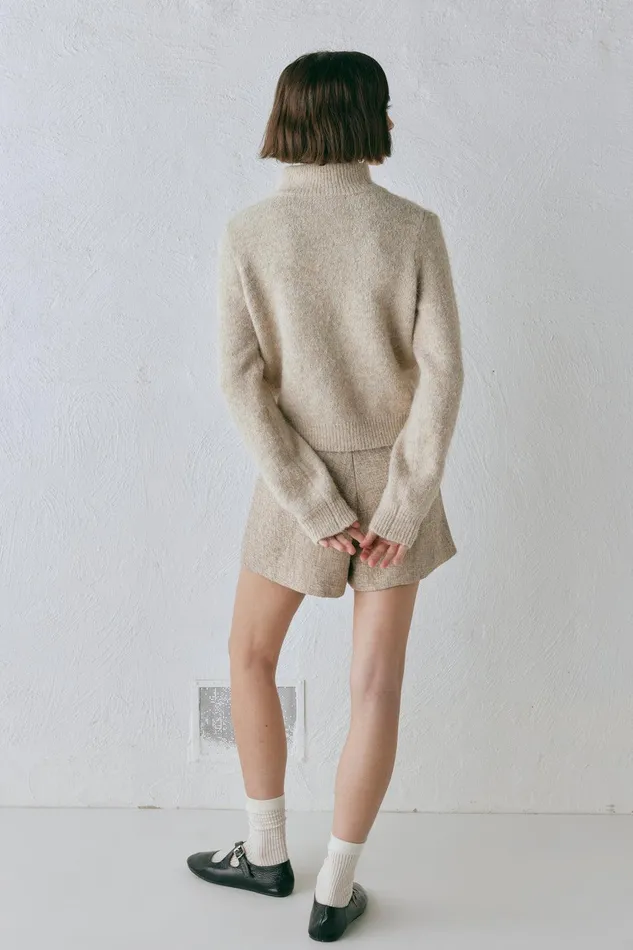 VRG GRL Henley Knit Cardigan Marle Women JumpersSweaters VRG GRL Henley Knit Cardigan Marle Women JumpersSweaters