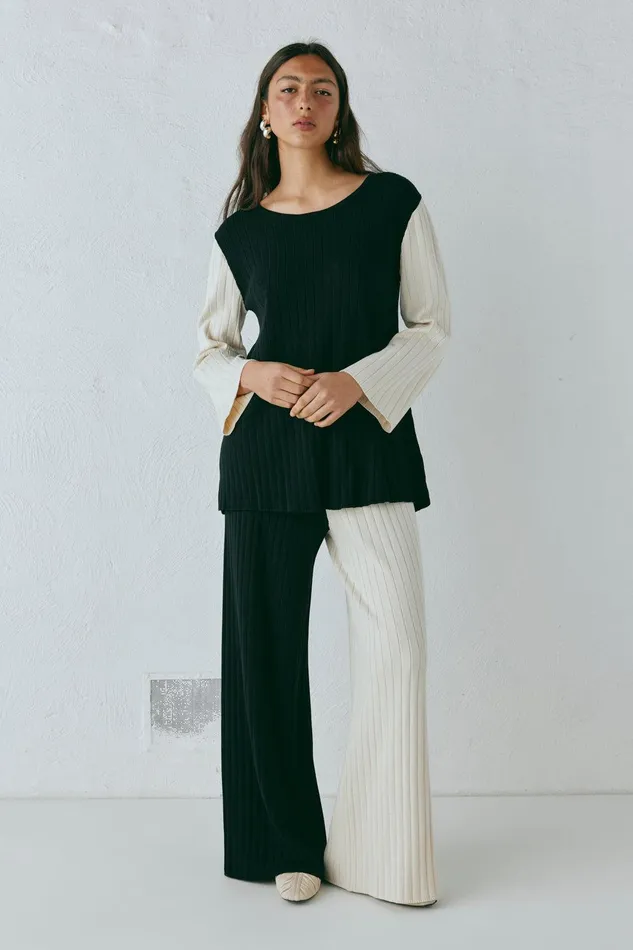 VRG GRL Jac Knit Pants Splice Women Sets VRG GRL Jac Knit Pants Splice Women Sets