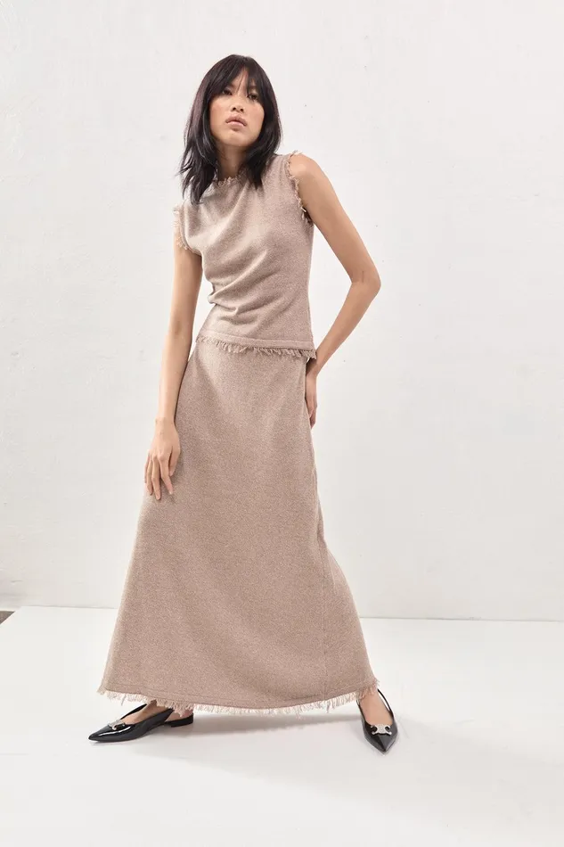 VRG GRL Rowe Knit Maxi Skirt Mocha Women Skirts VRG GRL Rowe Knit Maxi Skirt Mocha Women Skirts