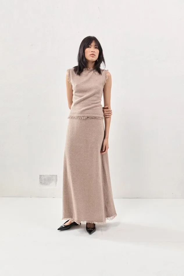 VRG GRL Rowe Knit Maxi Skirt Mocha Women Skirts VRG GRL Rowe Knit Maxi Skirt Mocha Women Skirts