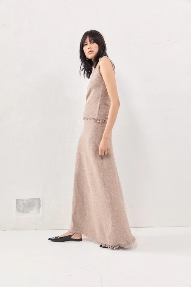 VRG GRL Rowe Knit Maxi Skirt Mocha Women Skirts VRG GRL Rowe Knit Maxi Skirt Mocha Women Skirts