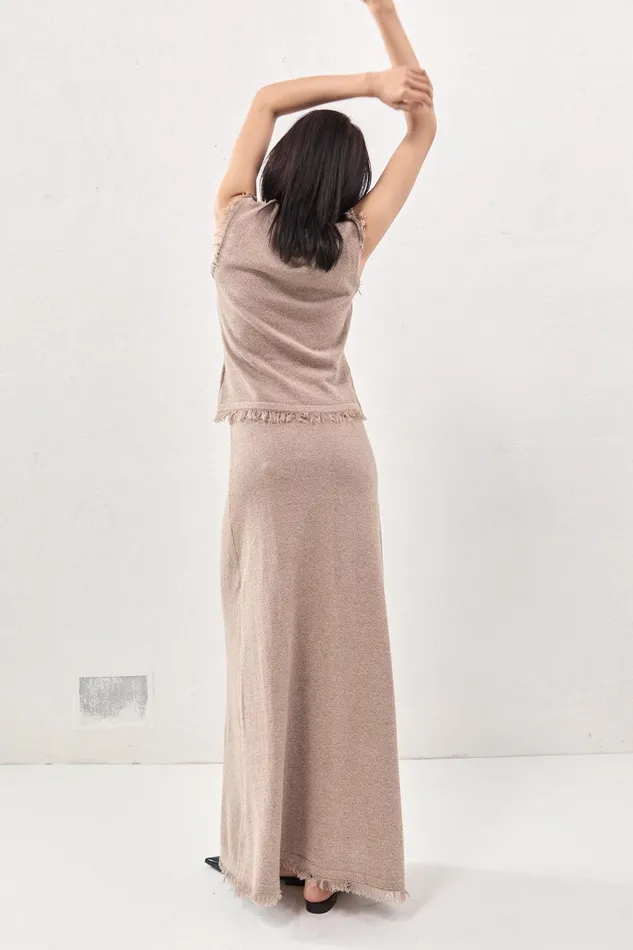 VRG GRL Rowe Knit Maxi Skirt Mocha Women Skirts VRG GRL Rowe Knit Maxi Skirt Mocha Women Skirts