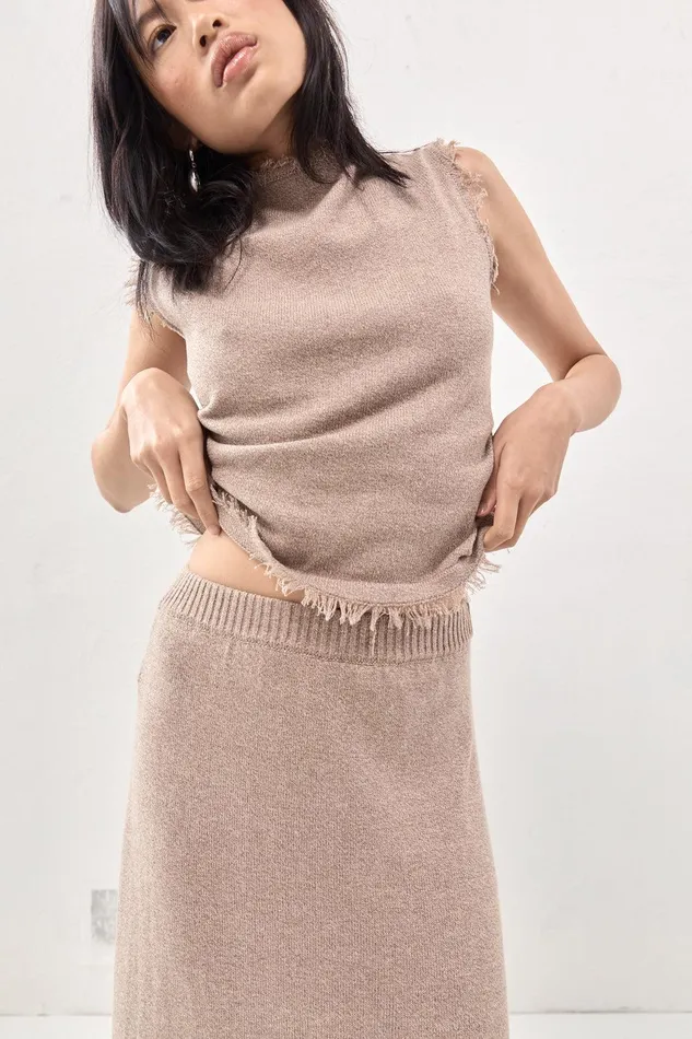 VRG GRL Rowe Knit Maxi Skirt Mocha Women Skirts VRG GRL Rowe Knit Maxi Skirt Mocha Women Skirts