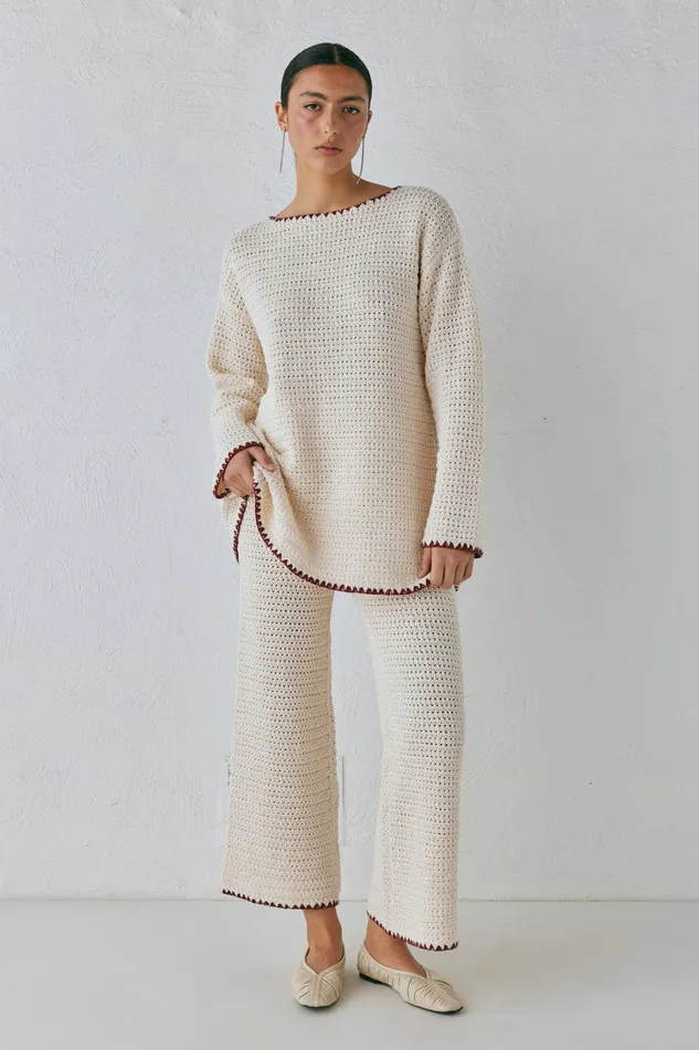 VRG GRL Stella Knit Pants Cream Women Sets VRG GRL Stella Knit Pants Cream Women Sets
