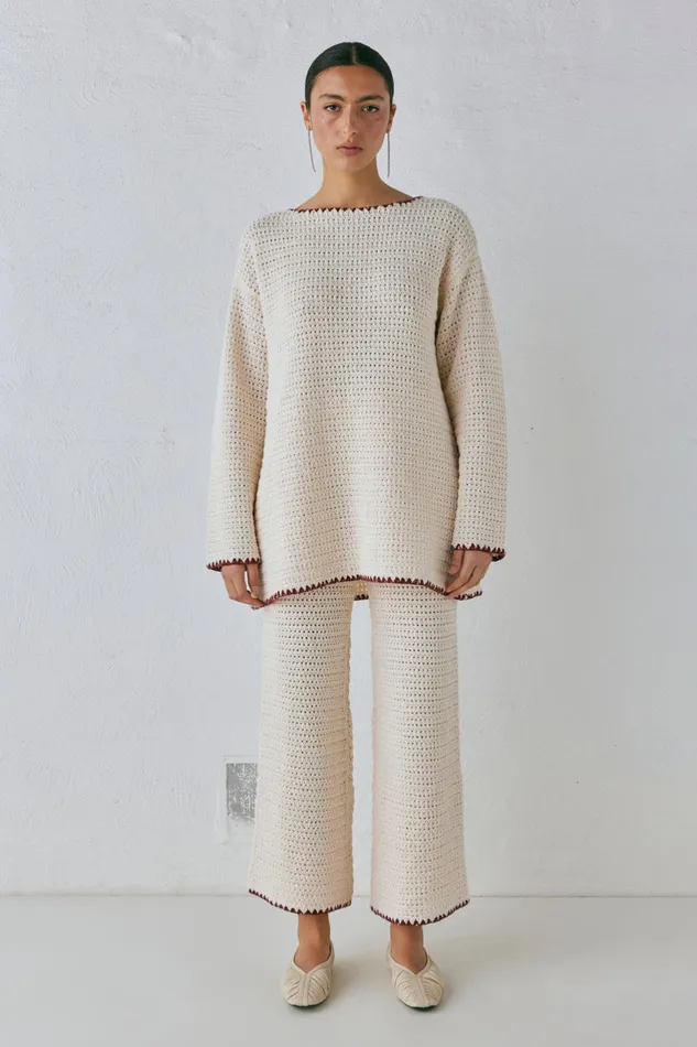 VRG GRL Stella Knit Pants Cream Women Sets VRG GRL Stella Knit Pants Cream Women Sets