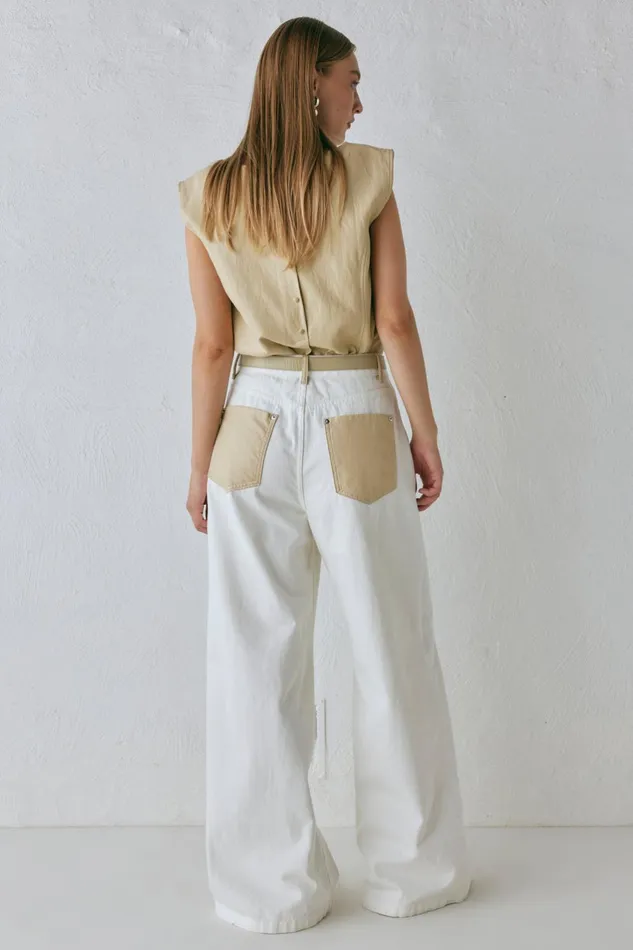 VRG GRL Sutton Denim Jeans White Women Pants VRG GRL Sutton Denim Jeans White Women Pants