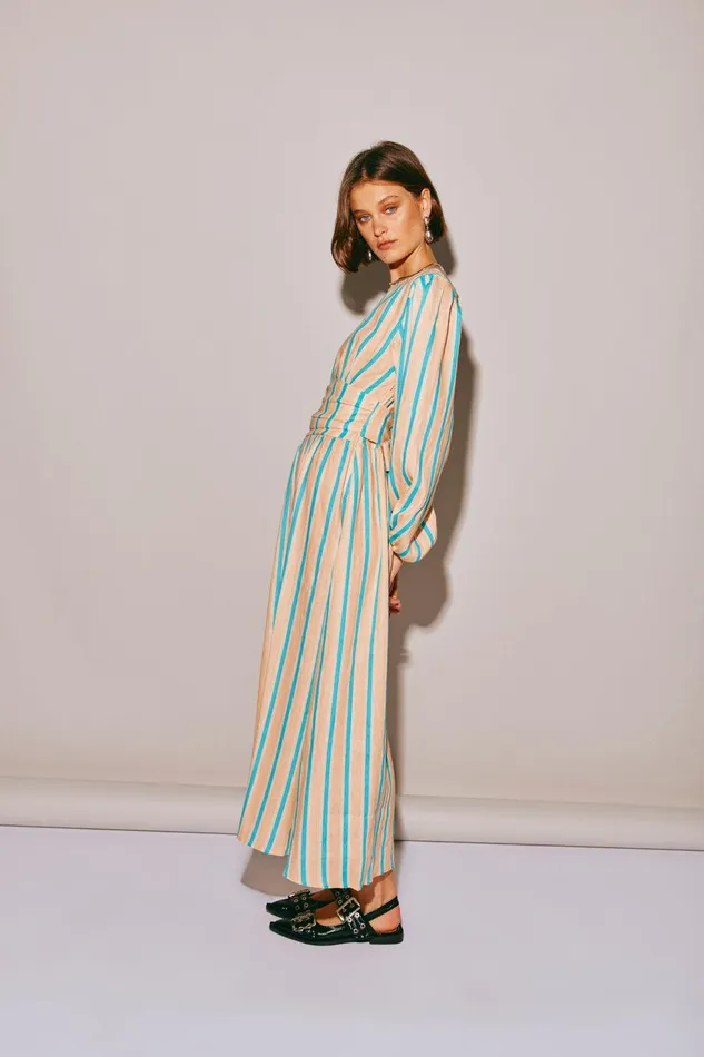 VRG GRL Tularosa Linen Midi Dress Spritz Women MidiMaxi Dresses VRG GRL Tularosa Linen Midi Dress Spritz Women MidiMaxi Dresses
