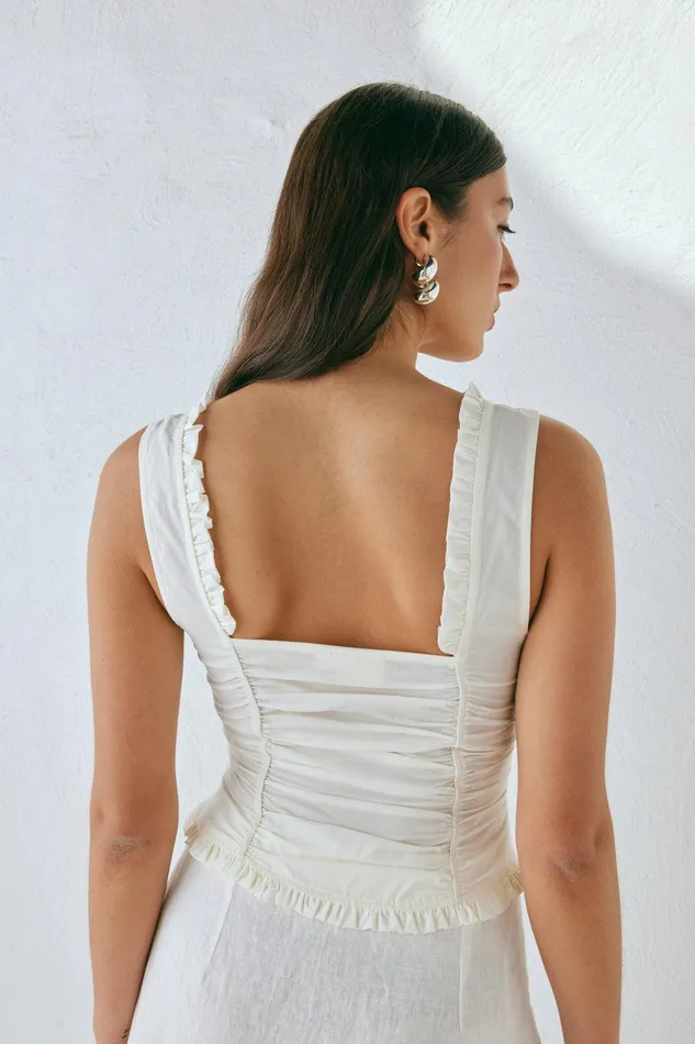 VRG GRL Vida Top White Women Sleeveless VRG GRL Vida Top White Women Sleeveless