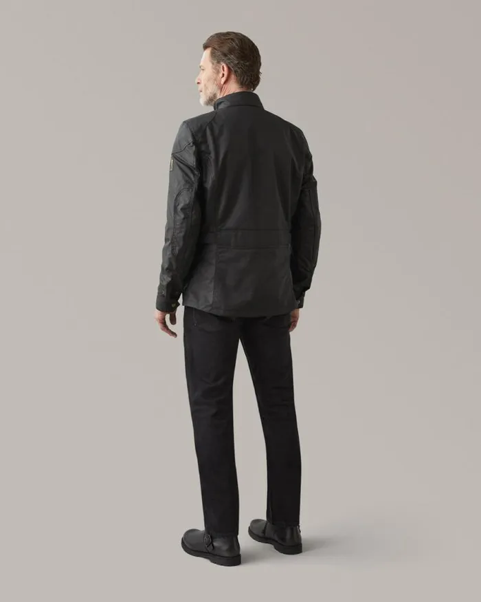 Waxed Jackets Men Belstaff Crosby Motorcycle Jacket Black Waxed Jackets Men Belstaff Crosby Motorcycle Jacket Black