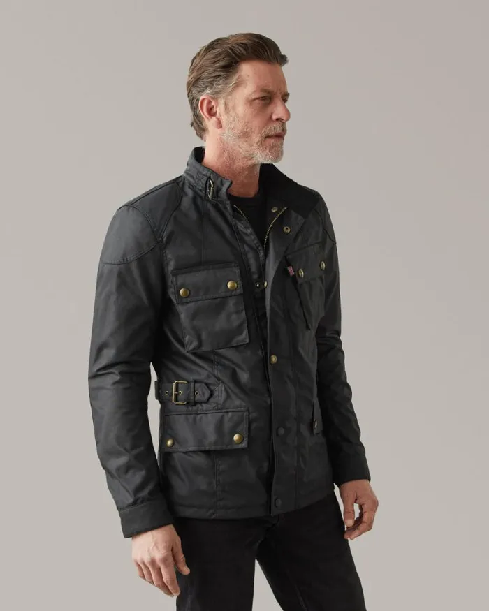 Waxed Jackets Men Belstaff Crosby Motorcycle Jacket Black Waxed Jackets Men Belstaff Crosby Motorcycle Jacket Black