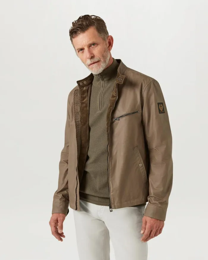 Waxed Jackets Men Belstaff Walkham Jacket Dark Pumice Waxed Jackets Men Belstaff Walkham Jacket Dark Pumice
