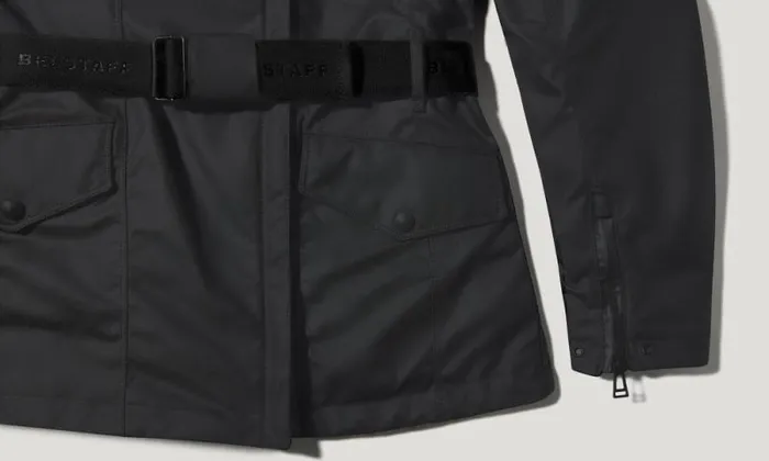 Waxed Jackets Women Belstaff Easterly Motorcycle Jacket Black Waxed Jackets Women Belstaff Easterly Motorcycle Jacket Black
