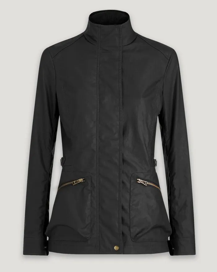 Waxed Jackets Women Belstaff Madeline Jacket Black