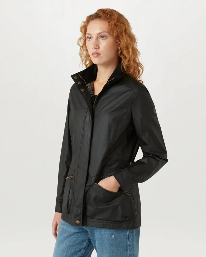 Waxed Jackets Women Belstaff Madeline Jacket Black Waxed Jackets Women Belstaff Madeline Jacket Black