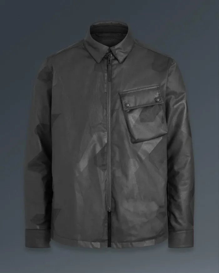 Waxed Motorcycle Jackets Men Belstaff Sirocco Motorcycle Overshirt Black