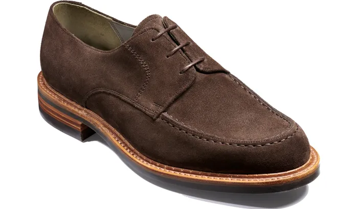 Wilson 8211 Bitter Chocolate Suede Men Barker Shoes Mens Derbys