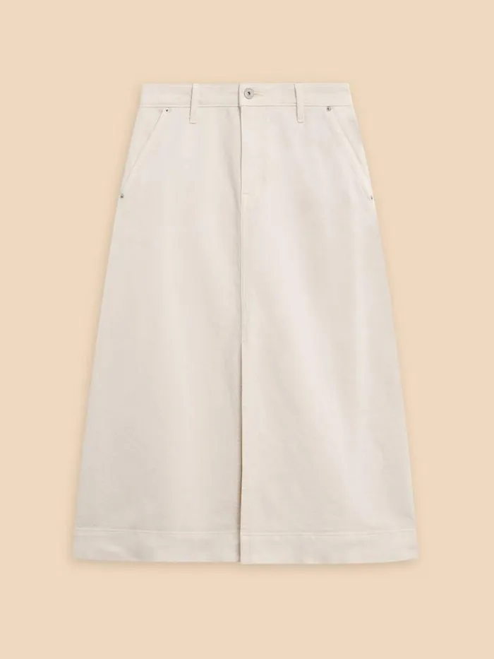 Women Allie Denim Midi Skirt Light Natural White Stuff Skirts Women Allie Denim Midi Skirt Light Natural White Stuff Skirts