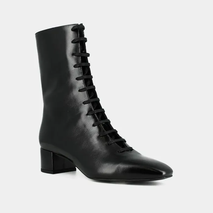 Women Ankle Boots With Laces Black JONAK Ankle Boots Lowboots