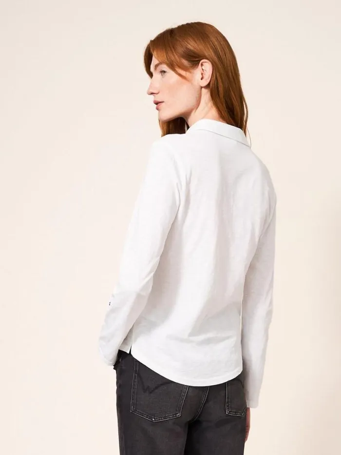 Women Annie Cotton Jersey Shirt Brilliant White White Stuff Shirts and Blouses Women Annie Cotton Jersey Shirt Brilliant White White Stuff Shirts and Blouses