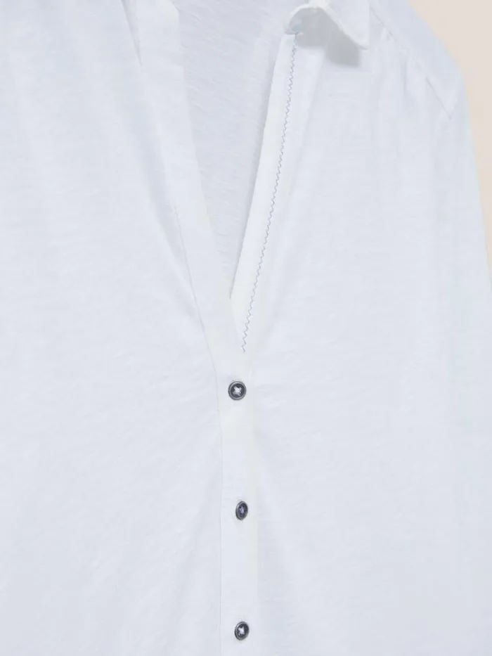 Women Annie Cotton Jersey Shirt Brilliant White White Stuff Shirts and Blouses Women Annie Cotton Jersey Shirt Brilliant White White Stuff Shirts and Blouses