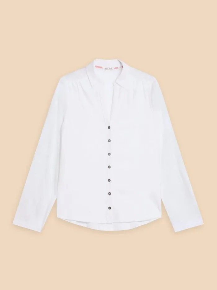 Women ANNIE MIX JERSEY SHIRT Pale Ivory White Stuff Shirts and Blouses Women ANNIE MIX JERSEY SHIRT Pale Ivory White Stuff Shirts and Blouses