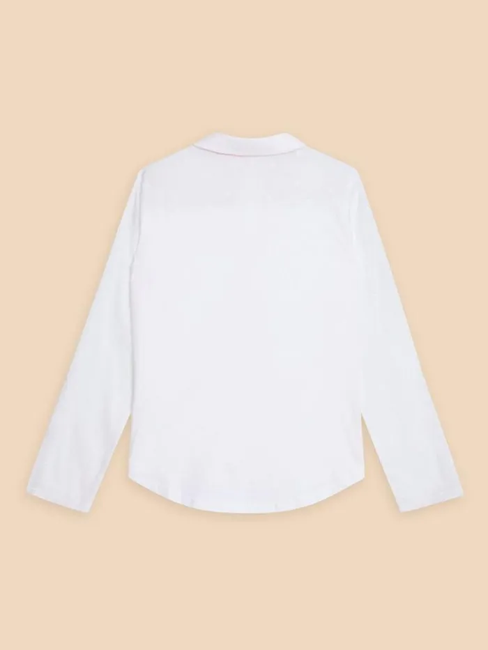 Women ANNIE MIX JERSEY SHIRT Pale Ivory White Stuff Shirts and Blouses Women ANNIE MIX JERSEY SHIRT Pale Ivory White Stuff Shirts and Blouses