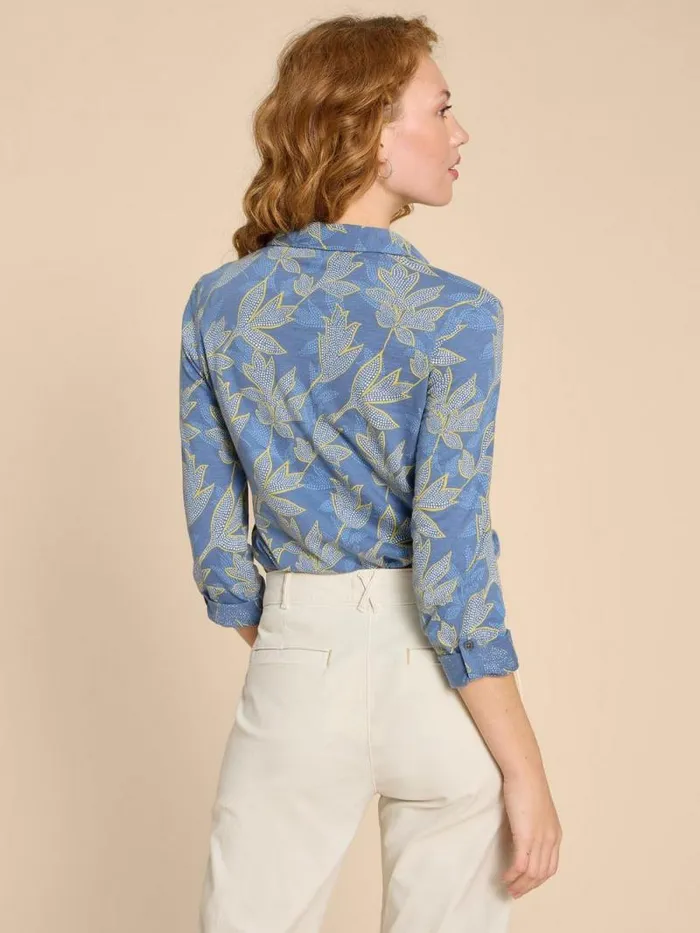 Women ANNIE PRINTED COTTON SHIRT Blue Multi White Stuff Shirts and Blouses Women ANNIE PRINTED COTTON SHIRT Blue Multi White Stuff Shirts and Blouses