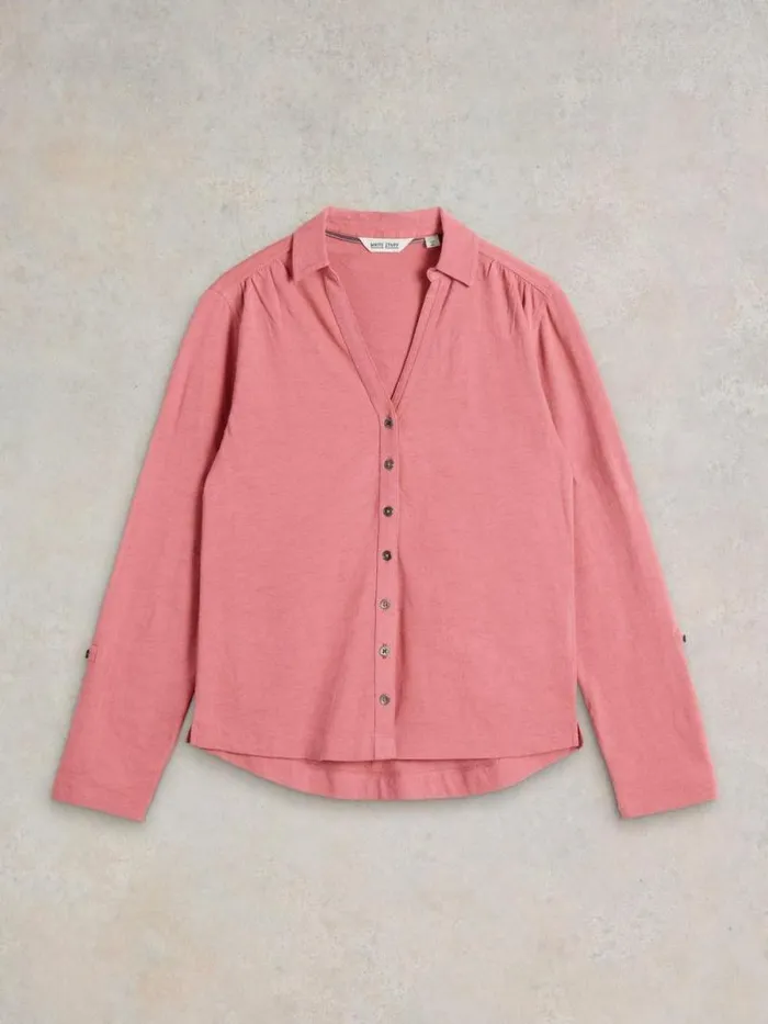 Women ANNIE TEXTURED SHIRT Dusty Pink White Stuff Shirts and Blouses Women ANNIE TEXTURED SHIRT Dusty Pink White Stuff Shirts and Blouses