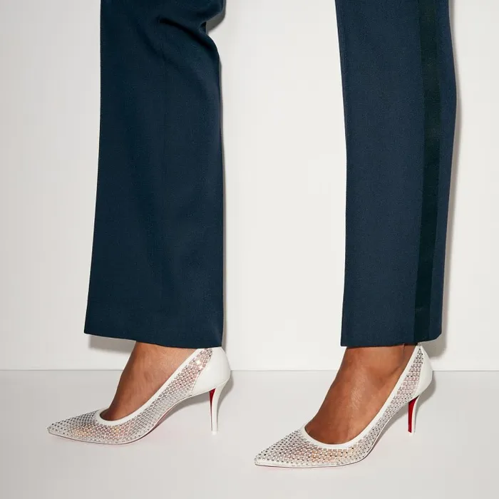 Women Apostropha Mesh Strass 80 Mm Pumps 8211 Strass Mesh And Nappa Leather 8211 Bianco Christian Louboutin Pumps Women Apostropha Mesh Strass 80 Mm Pumps 8211 Strass Mesh And Nappa Leather 8211 Bianco Christian Louboutin Pumps