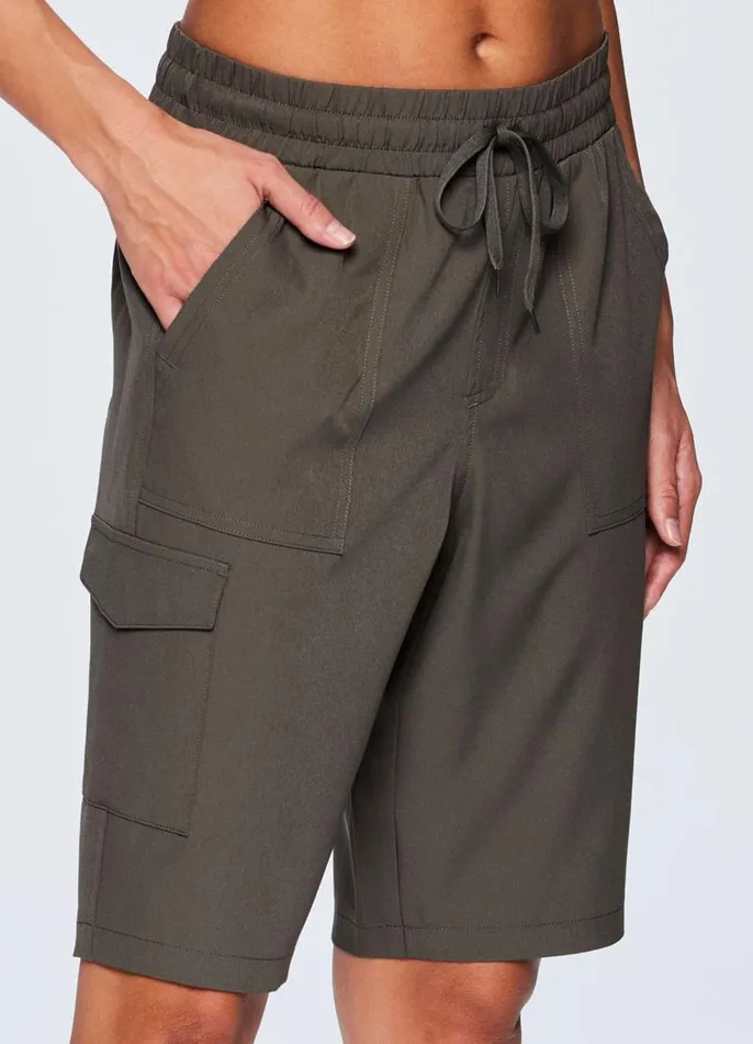 Women Ashokan Cargo Bermuda Short Olive RBX Active Shorts
