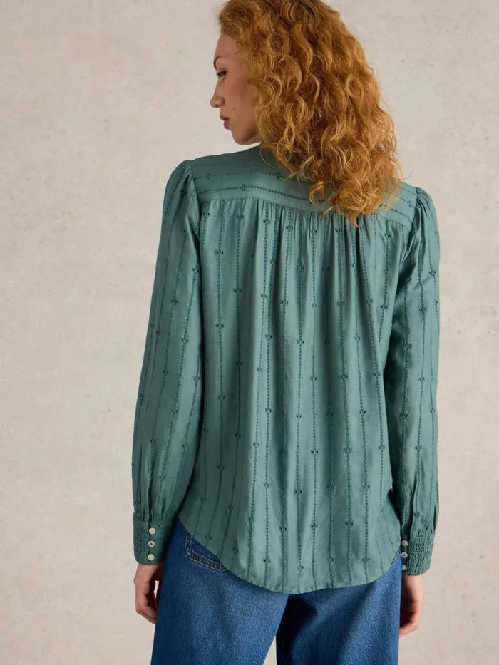 Women Aster Broderie Shirt Dusty Green White Stuff Shirts and Blouses Women Aster Broderie Shirt Dusty Green White Stuff Shirts and Blouses
