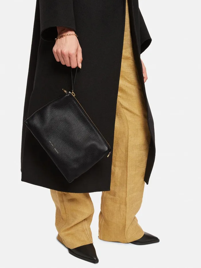 Women Ava Pebble Leather Crossbody Black Jigsaw Leather
