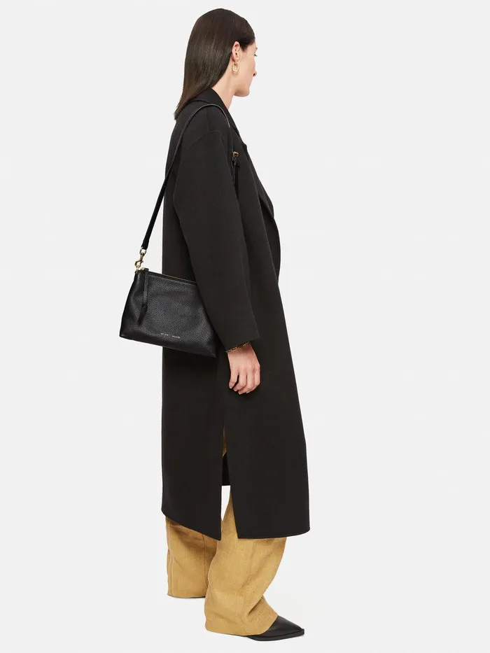 Women Ava Pebble Leather Crossbody Black Jigsaw Leather